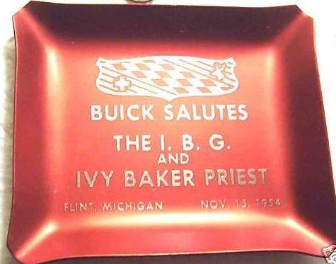BUICK ASHTRAY DATED 1954 FROM FLINT, MICHIGAN