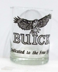 BUICK HAWK DEDICATED TO THE FREE SPIRIT DRINKING GLASS