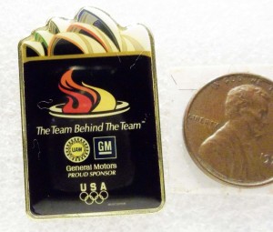 UAW GM USA OLYMPICS THE TEAM BEHIND THE TEAM GENERAL MOTORS PIN