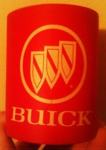 buick tri shield logo can koozie