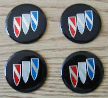 buick tri-shield center cap emblems