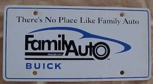 Family Auto Buick license plate