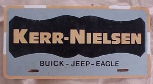 Kerr Nielsen Buick license plate