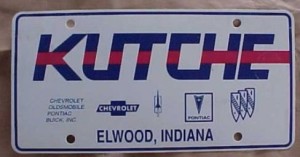 Kutche Buick license plate