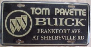 Payette Buick Dealership license plate