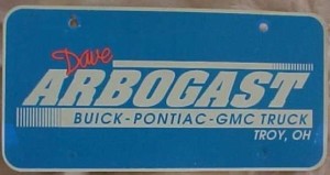 arbogast dealership license plate