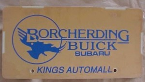 borcherding buick plate