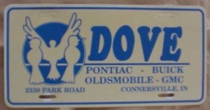 dove buick plate