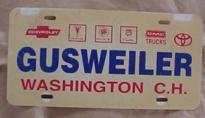 gusweiler buick dealership plate
