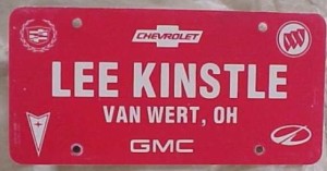 lee kinstle dealership plate