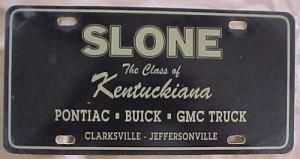 slone buick plate
