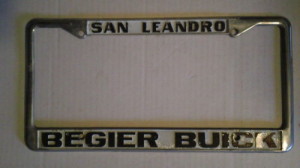 Begier Buick License Plate Frame