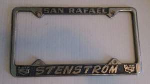 San Rafael Stenstrom Buick Dealer Plate Frame