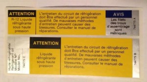 air conditioner sticker in french from canada