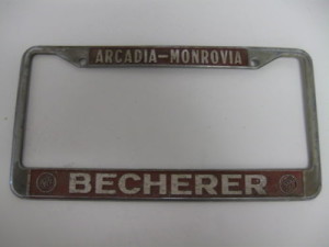 becherer buick arcadia dealership tag frame