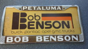 bob benson buick license plate frame