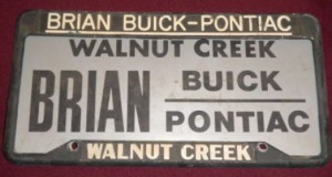 brian buick dealer plate frame