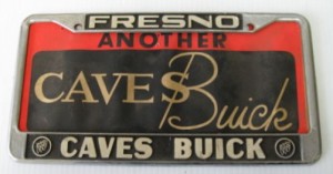 caves buick license plate