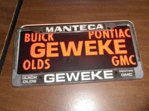 geweke buick license plate frame