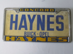 haynes buick license plate frame
