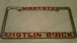 mistlin buick plate frame