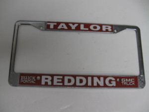 redding taylor buick dealership plate frame