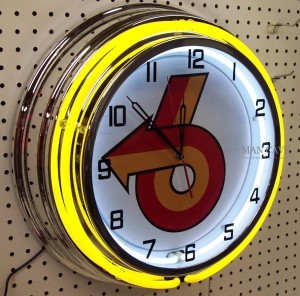 18inch BUICK Grand National Turbo 6 Double Neon Clock yellow