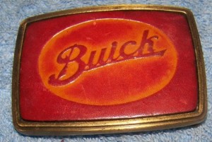 buick script belt buckle