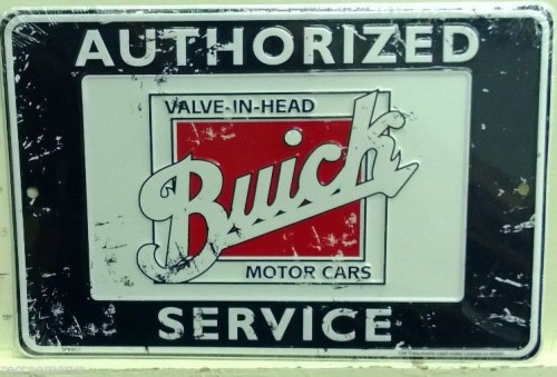 vintage buick authorized service sign