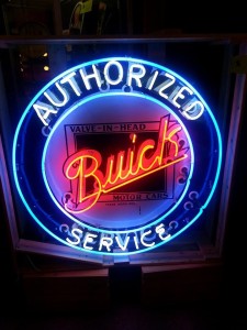 authorized buick service neon sign