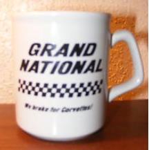 grand national we brake for vettes coffee cup