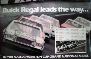 1981 buick regal nascar poster