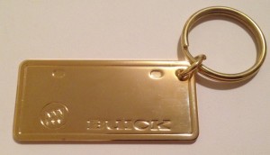BUICK SOLID BRASS KEYCHAIN