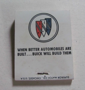 buick better automobiles matchbook