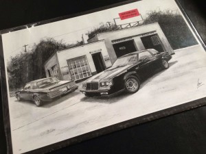 custom art buick garage print