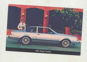 1981 buick regal limited postcard