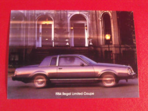 1984 buick regal limited postcard