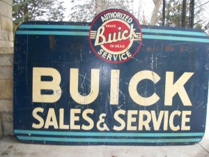 old buick sales and service sign