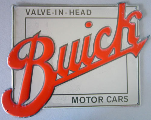 Buick Valve-In-Head embossed metal sign