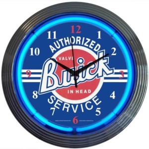 buick authorized service neon clock