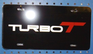 turbo t front license plate