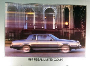 1984 Buick Regal Limited Coupe Dealer Showroom Poster