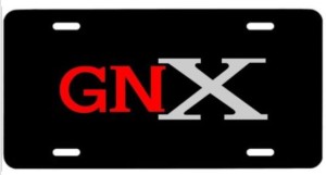 buick gnx logo license plate