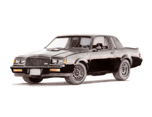 1987 buick grand national 8x11 limited edition print by j bylsma