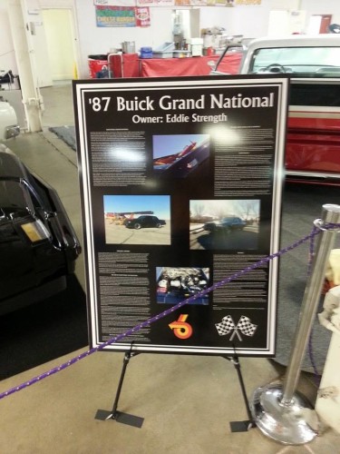 1987 buick grand national car show sign