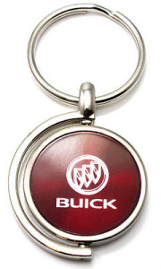 brushed metal buick logo key chain