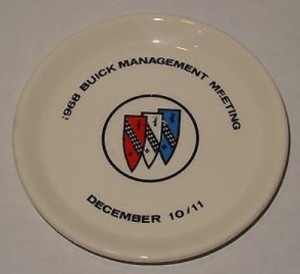 1968 BUICK MANAGEMENT MEETING DRINK COASTER