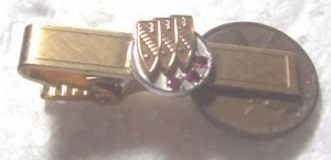 BUICK 10 YEARS SERVICE TIE BAR AWARD WITH 3 REAL RUBIES