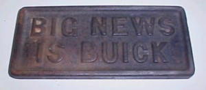 Buick Cast Iron Newspaper Weight