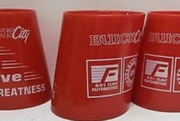 Coffee Cups With Buick Imagery on Them